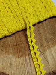 Bavlněná krajka paličkovaná šíře 9 mm žlutá