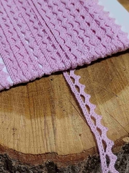Bavlněná krajka paličkovaná šíře 9 mm růžová