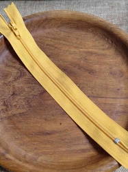Spirálový zip šíře 3 mm délka 16 cm žlutá tmavá