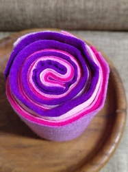 Barevná sada filců / plstí 10x45 cm růžovo fialový mix