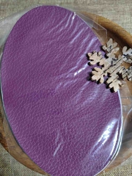 Nažehlovací záplaty z eko kůže 12x18 cm fialová