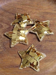 Aplikace hvězda zlatá lomená 4 cm