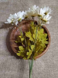 Umělá kytice chryzantéma krémová