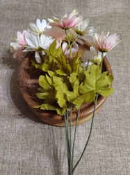 Umělá kytice chryzantéma krémová růžová