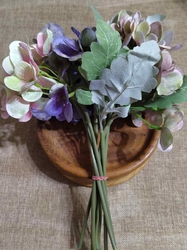 Umělá kytice hortenzie fialková