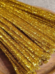 Chlupaté lurexové drátky Ø6 mm délka cca 30 cm barva zlatá