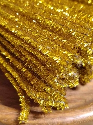 Chlupaté lurexové drátky Ø6 mm délka cca 30 cm barva zlatá