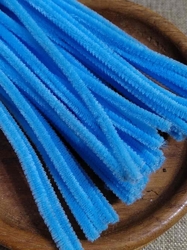 Chlupaté modelovací drátky Ø6 mm délka cca 30 cm barva modrá světlá