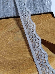 Elastická krajka šíře 20 mm šedá světlá návin 2,5 m