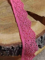 Elastická krajka šíře 25 mm barva korálová