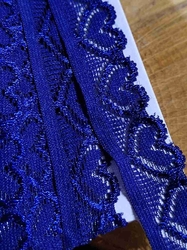 Elastická krajka šíře 17 mm barva modrá tmavá