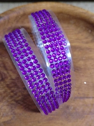Samolepící páska šíře 13 mm kamínky fialová