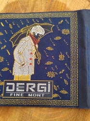Nášivka Dergi 10 x 10 cm tmavě modrá