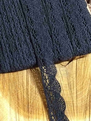 Bavlněná krajka šíře 18 mm paličkovaná černá