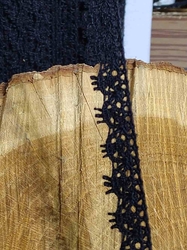 Bavlněná krajka šíře 10 mm černá