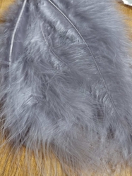 Pštrosí peří délka 9-16 cm barva šedá světlá