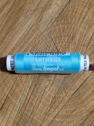 Polyesterové nitě Unipoly návin 100 m 650 modrá poměnková