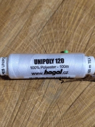 Polyesterové nitě Unipoly návin 100 m Bílá 