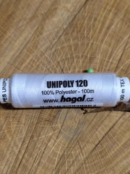 Polyesterové nitě Unipoly návin 100 m Bílá 