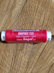 Polyesterové nitě Unipoly návin 100 m 336 Červená