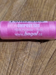 Polyesterové nitě Unipoly návin 100 m 332 Pink lemonade