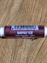 Polyesterové nitě Unipoly návin 100 m 739 Rudohnědá