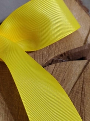 Rypsová stuha šíře 38 mm žlutá 