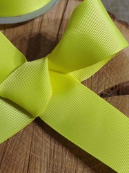 Rypsová stuha šíře 38 mm žlutá světlá