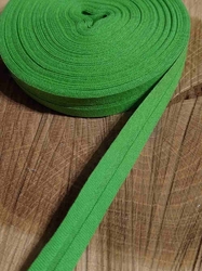 Šikmý proužek bavlněný šíře 14 mm zažehlený zelená světlá