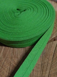 Šikmý proužek bavlněný šíře 14 mm zažehlený zelená světlá