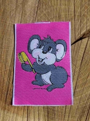 Nášivka Myška barva růžová