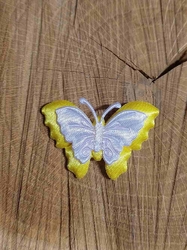 Aplikace motýl žlutá bílá