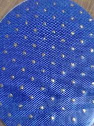 Nažehlovací záplaty riflové 6,8x8,5 cm 2 ks tečky modrá