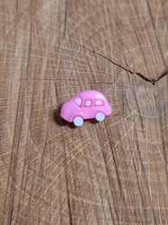 Knoflík dětský auto barva růžová