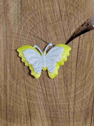 Aplikace motýl žlutá světlá bílá 