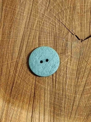 Knoflík větší dvoudírkový barva mint