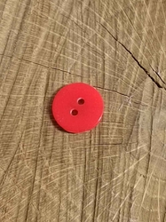 Knoflík dětský kytička bílo červená 