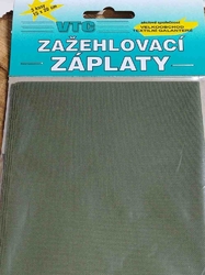 Nažehlovací záplaty 15x20 cm 3 kusy khaki