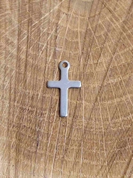 Přívěsek křížek 10x16 mm barva platina