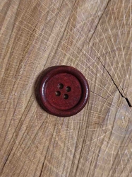 Dřevěný knoflík 25 mm čtyřdírkový barva bambus
