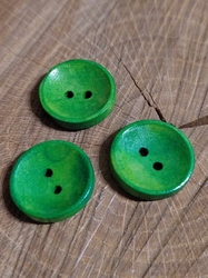 Dřevěný dekorační knoflík 20 mm zelená