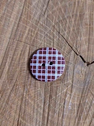 Knoflík dřevěný 20 mm barva hnědá