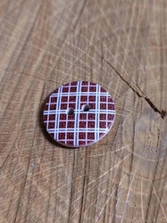 Knoflík dřevěný 20 mm barva hnědá