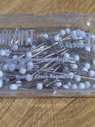 Špendlík skleněná hlavička GALANT/PERFEKT 10g bílá