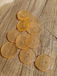 Knoflík průhledný oranžový větší