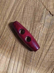 Knoflík dřevěný oliva 40 mm červenohnědá 