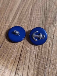 Knoflík kotva barva modrá