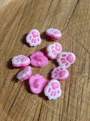 Knoflík dětský packa 10 ks barva růžová světlá
