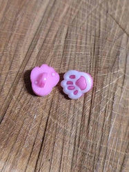 Knoflík dětský packa 10 ks barva růžová světlá