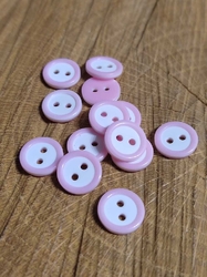 Knoflík košilový barva bílo růžová